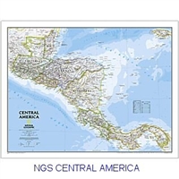 National Geographic Central America map
