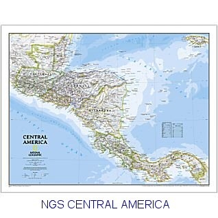 National Geographic Central America map