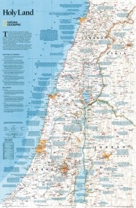 National Geographic Holy Land map