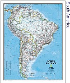 National Geographic South America map sale