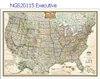 National Geographic U.S. Earth-toned Political Map