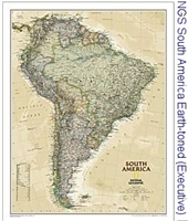 National Geographic South America Exec map