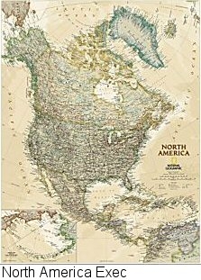 National Geographic North America Exec map