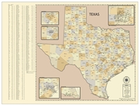 Texas County Town color map