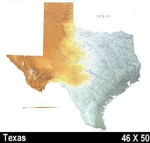Texas Shade Relief Map