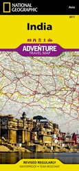 India fold map national geographic adventure map