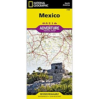 Mexico fold map national geographic adventure map