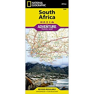 South Africa fold map national geographic adventure map