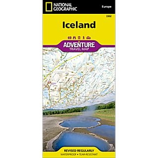 Iceland fold map national geographic adventure map