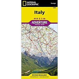 Italy fold map national geographic adventure map