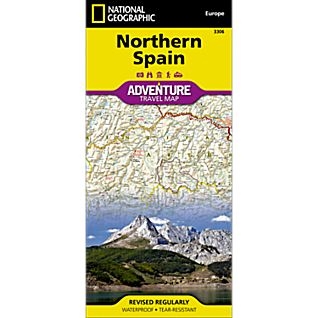 Northern Spain fold map national geographic adventure map