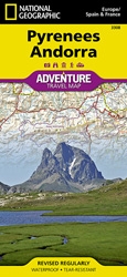 Pyrenees and Andorra fold map national geographic adventure map