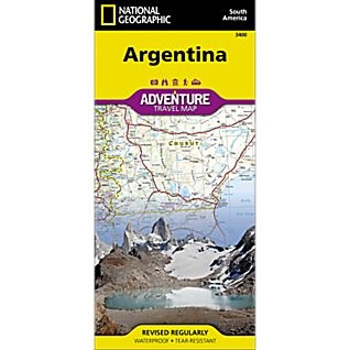 Argentina fold map national geographic adventure map