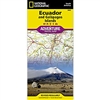 Equador Galapagos fold map national geographic adventure map