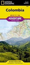 Colombia fold map national geographic adventure map