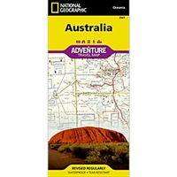 Australia fold map national geographic adventure map