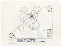 Original Storyboard of Fievel and Henri from American Tail (1986)