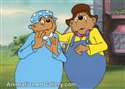 Production Cel with Matching Drawing of Mama Bear and Papa Bear from The Berenstain Bears' Christmas Tree