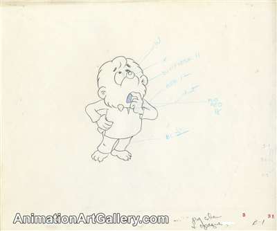 Production Drawing of Brother Bear from The Berenstain Bears' Easter Surprise