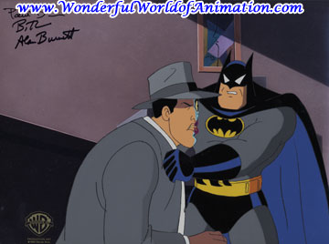 Production Cel of Batman and Two - Face from Batman, The Animated Series