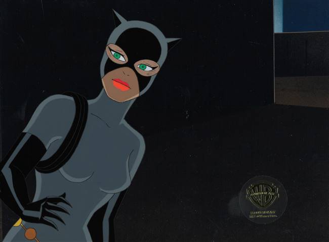 Original Production Cel of Catwoman from Batman the Animated Series