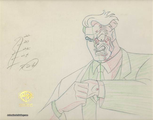 Original Production Drawing of Two - Face from Shadow of the Bat: Part 2