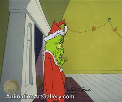 Production Cel of the Grinch from How The Grinch Stole Christmas