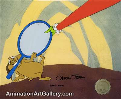 Production Cel of Max and the Grinch from How The Grinch Stole Christmas