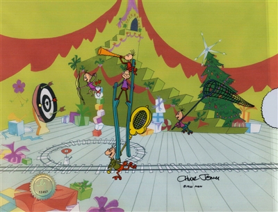 Production Cel of some Whos from How The Grinch Stole Christmas