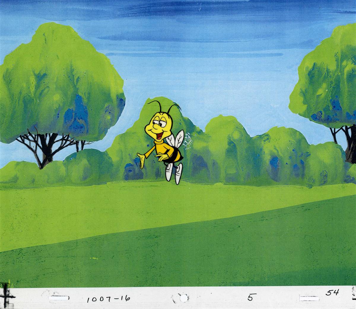 Original Production Cel of Buzz the Bee from a Honey Nut Cheerios Commercial