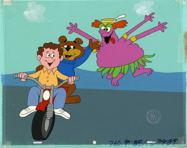 Original Production Cel and Production Background of Sugar Bear from a Sugar Crisp Cereal Commercial