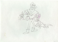 Production Drawing of Quisp and Quake from a Quisp and Quake commercial