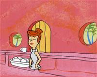 Original Production Cel of Wilma Flintstone from the Flintstones