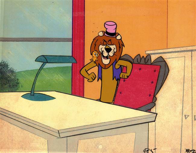 Production Cel of Lippy Lion and Bird from Lippy the Lion and Hardy Har Har
