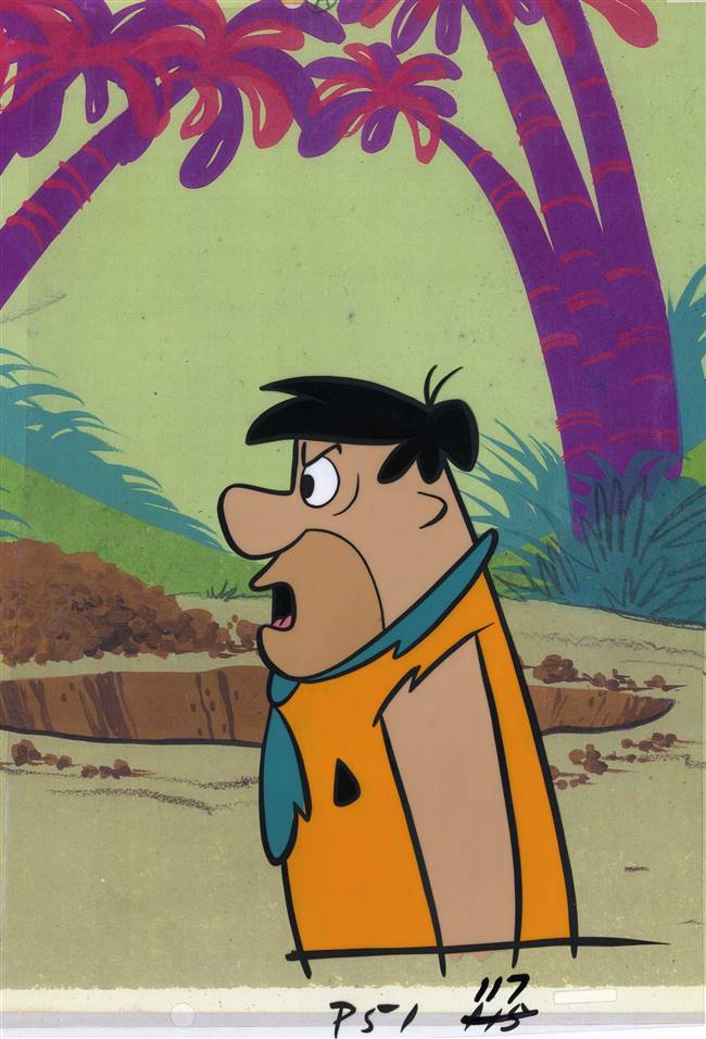 Original Production Cel of Fred Flintstone from the Flintstones (1960s)