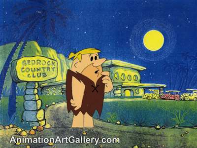 Production Cel of Barney Rubble from The Flintstones (c.1980s)