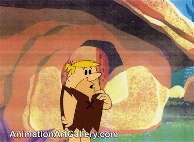 Production Cel of Barney Rubble from The Flintstones (c.1980s)