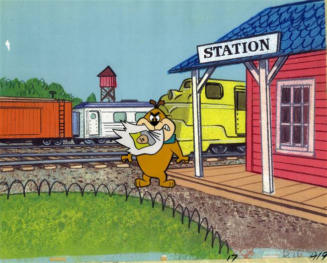 Original Production Cel of a Bulldog from the Hanna Barbera (1960s)