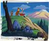 Original Production Cel of Yogi and Boo Boo from Yogi the Easter Bear: The Bears Take the Easter Bunny for a Ride (1994)