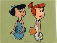 Original Production cel of Betty and Wilma from the Flintstones (1960s)