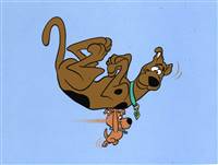 Original Publicity Cel of Scooby and Scrappy Doo from Hanna Barbera (1979)