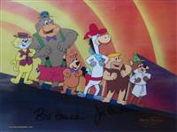 Production Cel of Barney Rubble and Quick Draw McGraw from Hanna-Barbera's 50th: A Yabba Dabba Doo Celebration