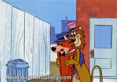 Production Cel of Lippy Lion and Hardy Har Har from Hanna-Barbera (c.1970s)