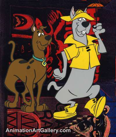 Publicity Cel of Scooby Doo and Scooby Dum from Hanna-Barbera (c.1970s)