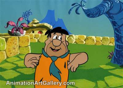 Production Cel of Fred Flintstone from The Flintstones (c.1980s)