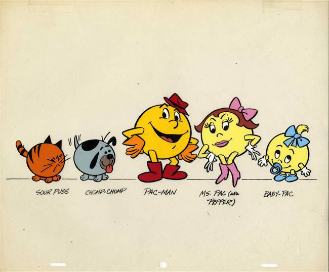 Original Production Model Cel of Pac-Man and Family from Pac-Man