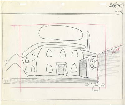 Original Layout Drawings from the Flintstones (1960s)