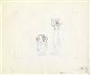 Original Production Drawing of George Jetson and Spacely from The Jetsons (1960s)