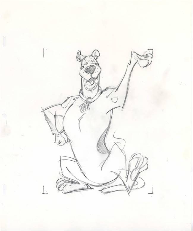 Original Publicity Drawing of Scooby Doo from Scooby Doo (1990s)