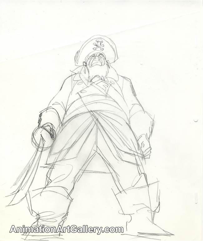 Publicity Drawing of Red Beard from Scooby Doo (1990s)